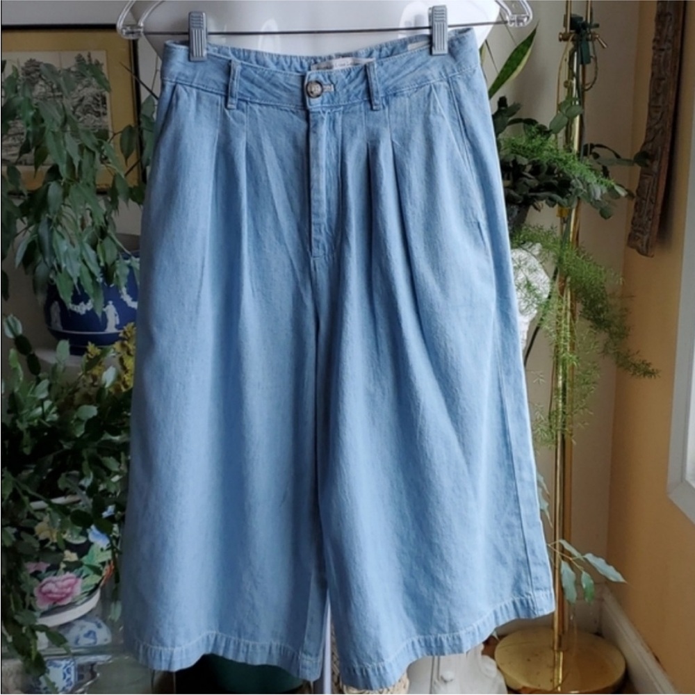 Pilcro and The Letterpress Mina Chambray Culottes Pants Size 25